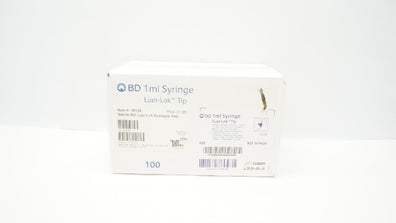 BD 309628 1ml Luer Lok Tip Syringe - Box of 100